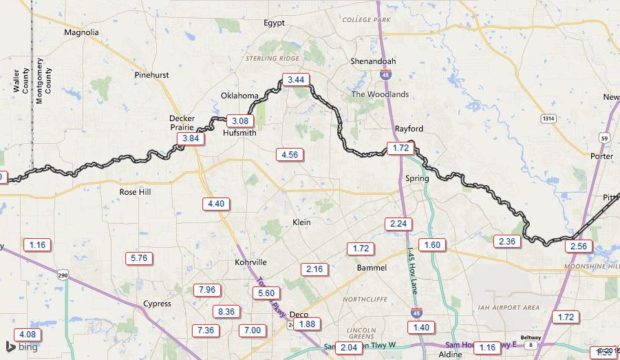 Rainfall in The Woodlands